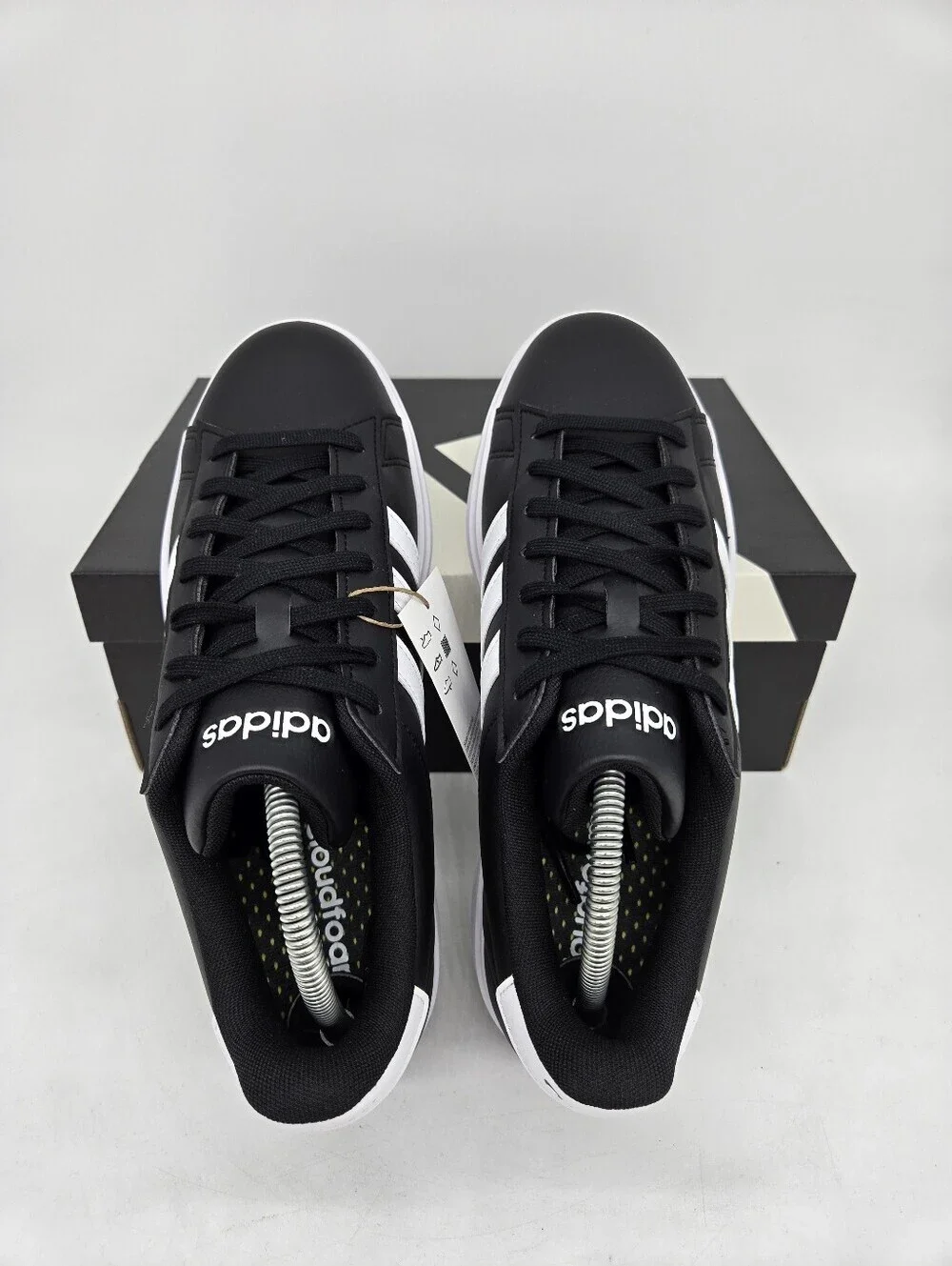Adidas Men's Grand Court 2.0 GW9196 Black White Shoes Size 9 New
